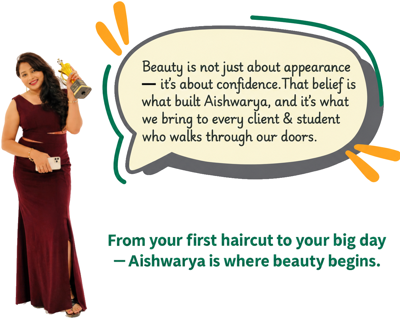 From your first haircut to your big day — Aishwarya is where beauty begins
